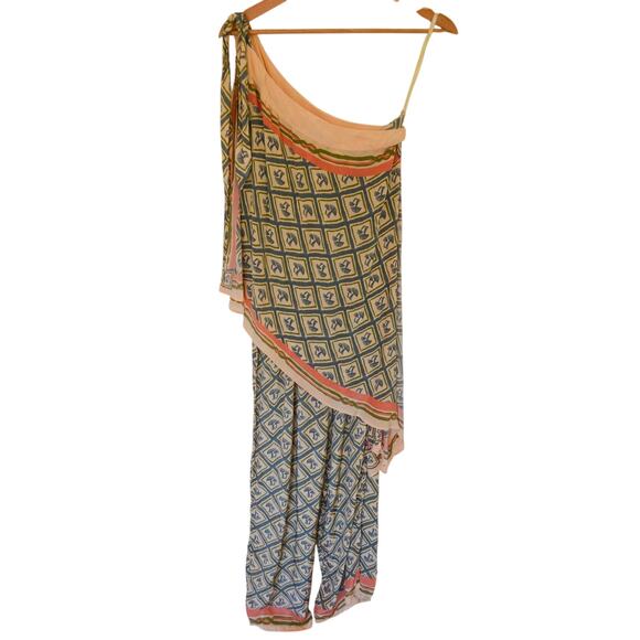 Farm Rio Mushroom Scarf Jumpsuit Medium Patterned Size M - Picture 3 of 8